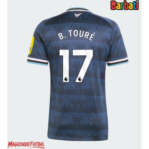 Newcastle United Bazoumana Toure #17 Tricou Fotbal Replică 2026-27 Barbati Deplasare Newcastle United Bazoumana Toure #17 Tricou Fotbal Replică 2026-27 Barbati Deplasare